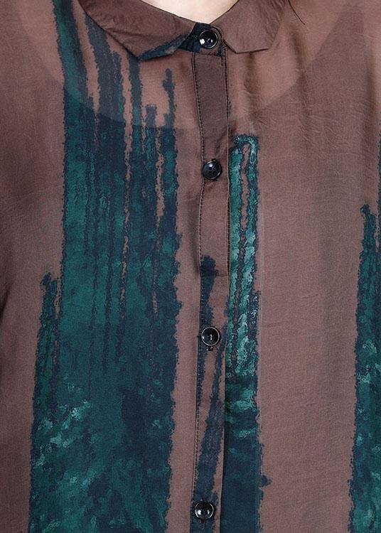 Italian Chocolate Summer Chiffon Vacation Dresses