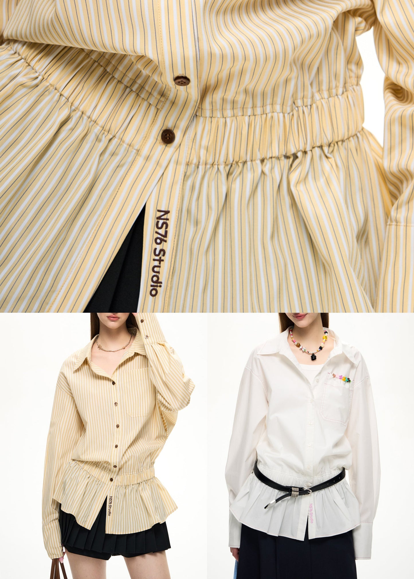 White Shirt Peter Pan Collar Button Fall