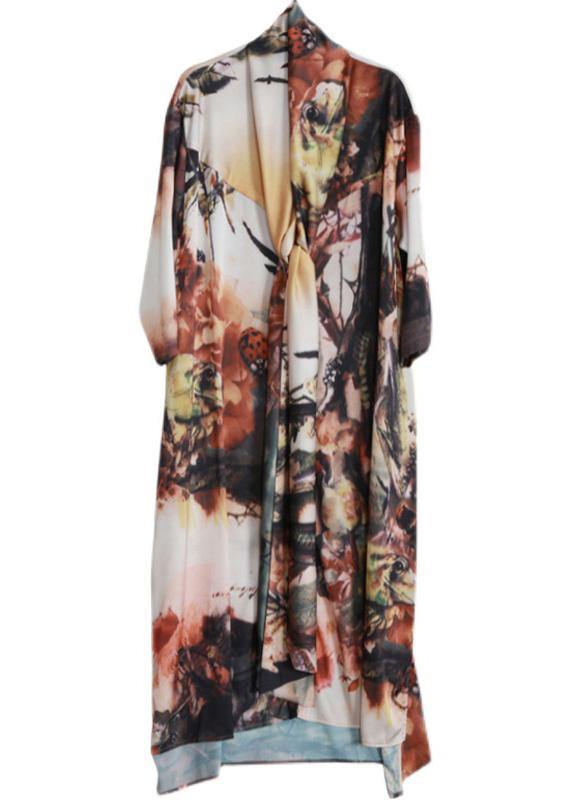 Sunrise Paitings Silk Summer Dresses