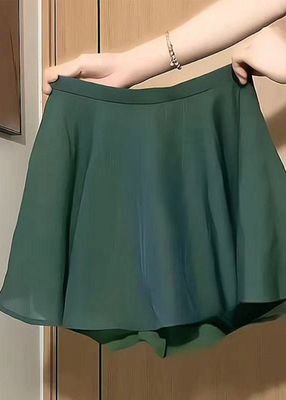 Retro O-neck Print Top and a Line Skirts Two Pieces Set Summer