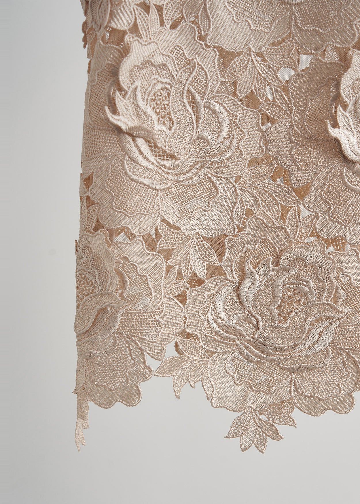 Apricot Embroidered Lace Vests Sleeveless