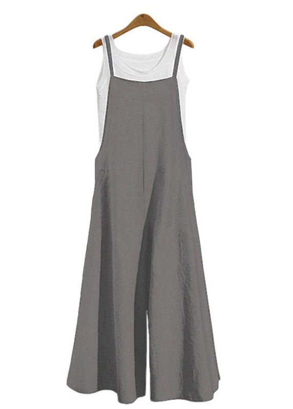 Army Green Slash Neck Jumpsuit Sleeveless