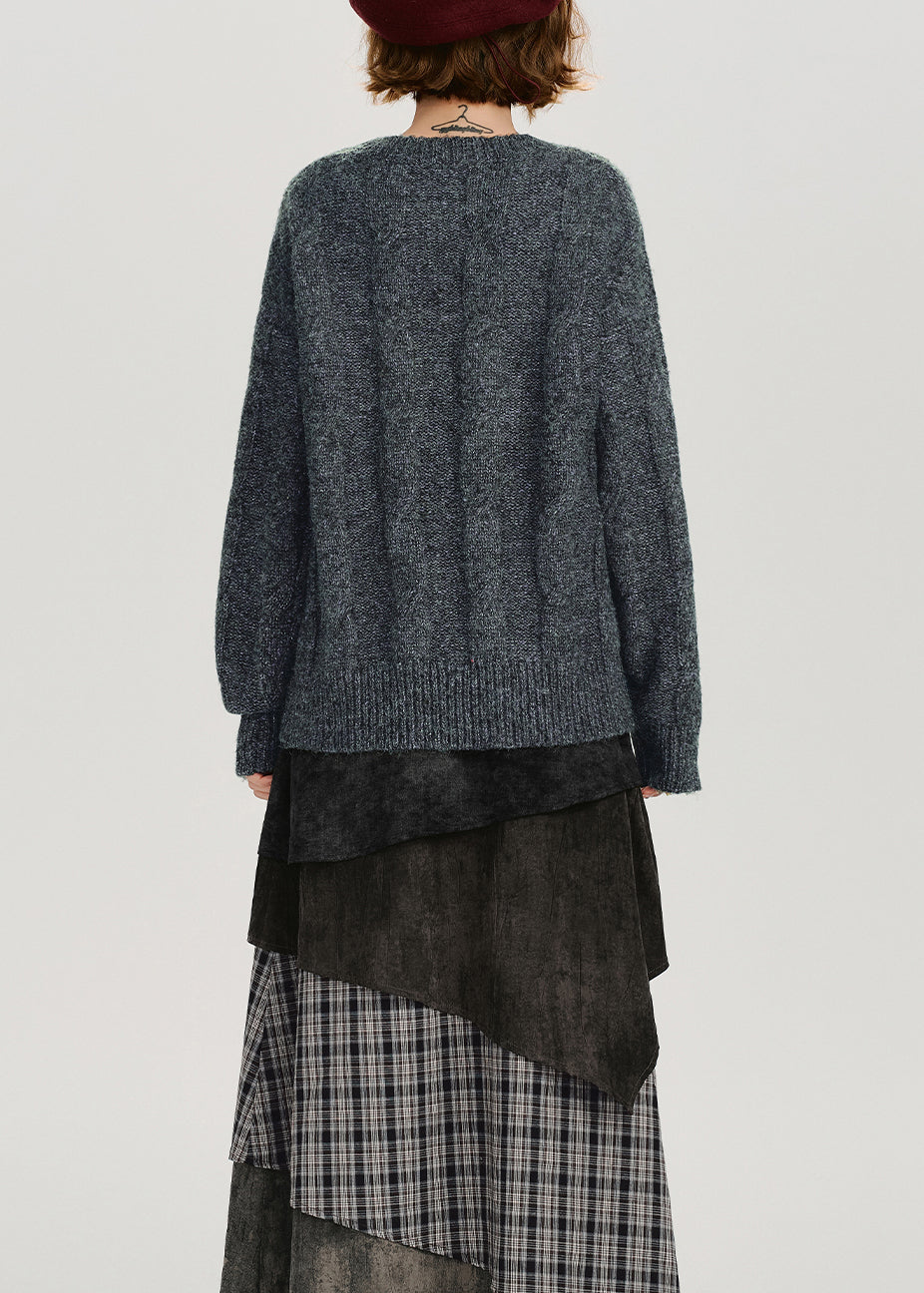 Original Design O-neck Thick Knit Sweaters Spring