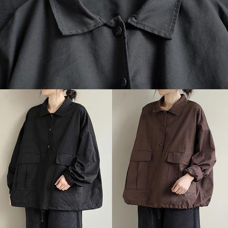 French Lapel Patchwork Spring Clothes for Photography Gray Blouses