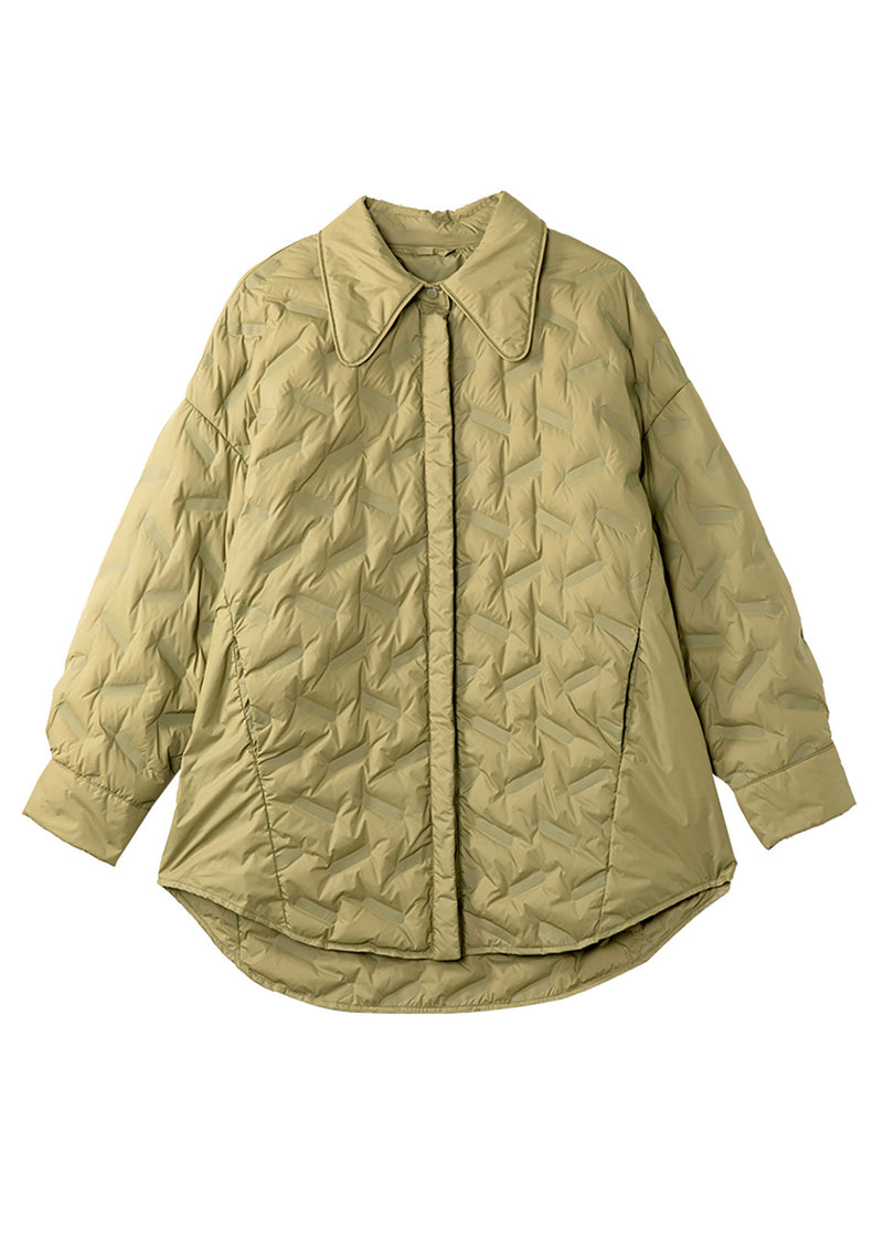 Grass Green Oversized Warm Duck Down Puffer Jacket Winter