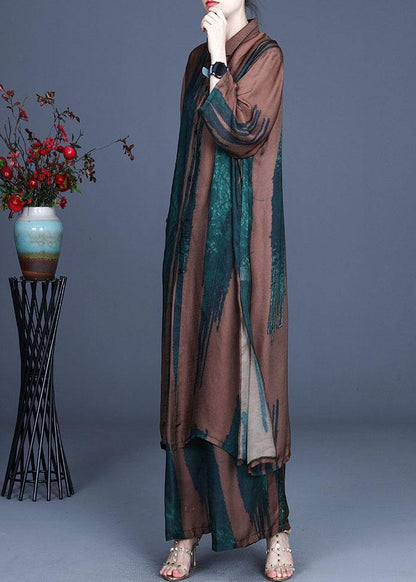 Italian Chocolate Summer Chiffon Vacation Dresses