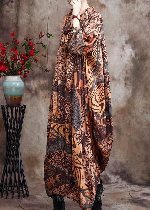 Silk Chiffon V Neck Asymmetric Summer Dresses Long Caftans