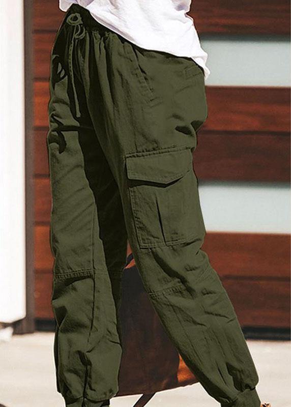 Color Cotton Pockets Overalls Trouser Pants