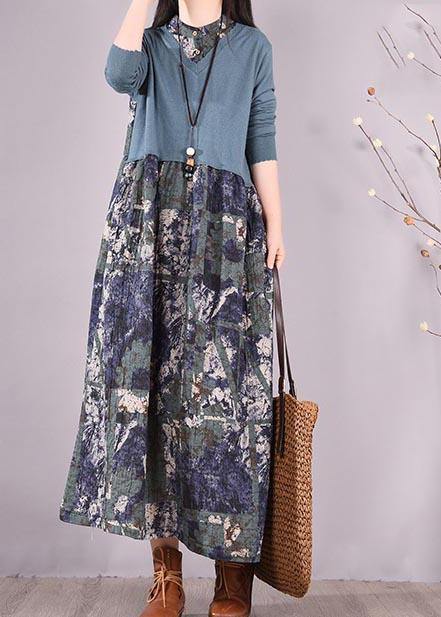 Blue Print Wardrobes Patchwork Robes Spring Dresses