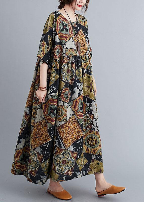 Boutique Print Summer Half Sleeve Dresses