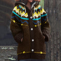 Vintage Icelandic Knitted Printed Warm Sweater Cardigan elevenforest