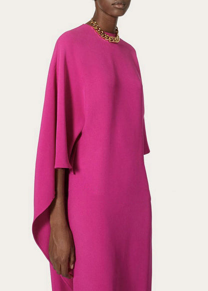 Rose Asymmetrical Design Holiday Maxi Dress Fall