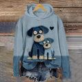 Comstylish Vintage Funny Dog Art Print Casual Sweatshirt