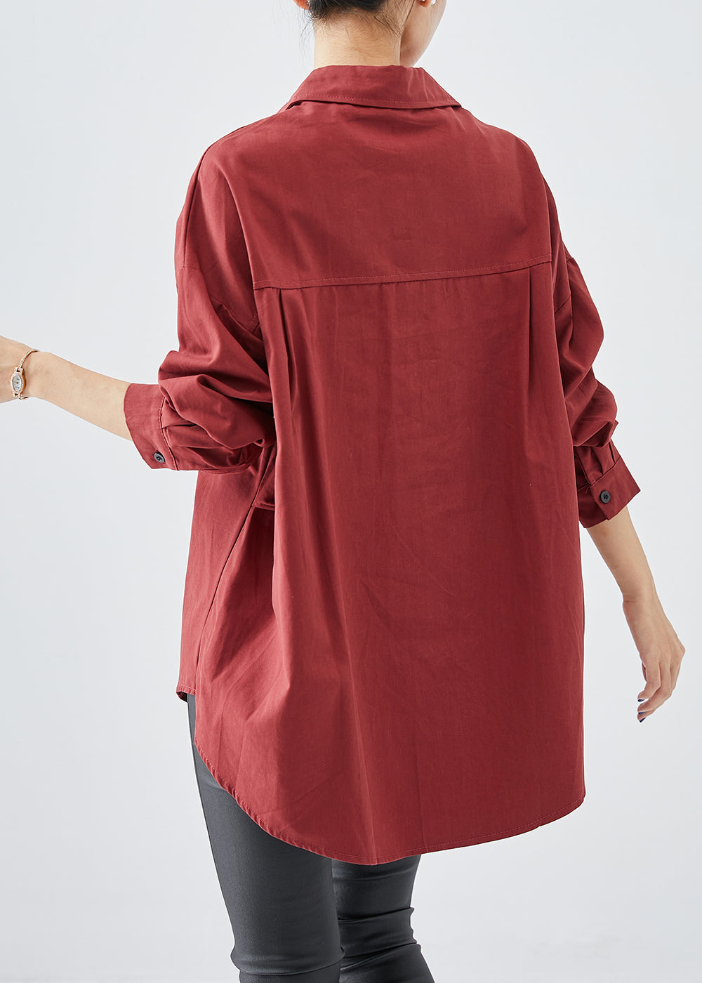Mulberry Oversized Pockets Cotton Shirt Fall