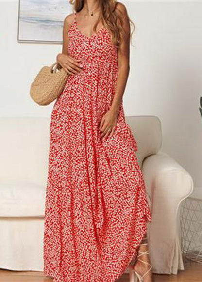 Red Beach Summer Long Dress for Dresses