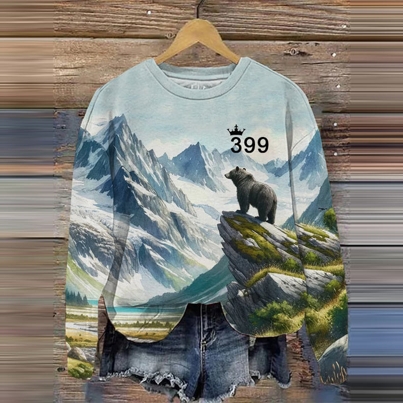 Comstylish Women's Grizzly 399 Print Casual Sweatshirt