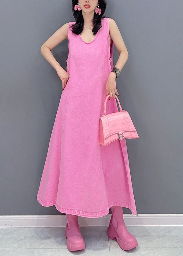 Pink Coats and Dress Denim Two Pieces Set Spring