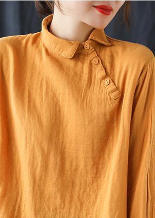 White Clothes Lapel Button Down Spring Blouses