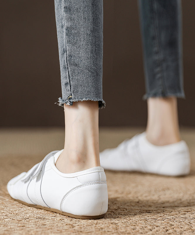 Green Suede Buckle Strap Splicing Flat Shoes for