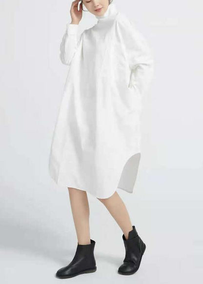 Whiet Cotton Outfit Patchwork Maxi Spring Dresses