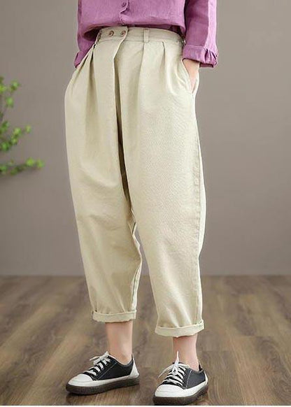 Beige Pant Stylish Spring Button Down Trousers