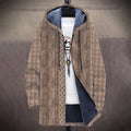 Men's Vintage Knitted Graphic Art Comfort Plush Hooded Coat elevenforest