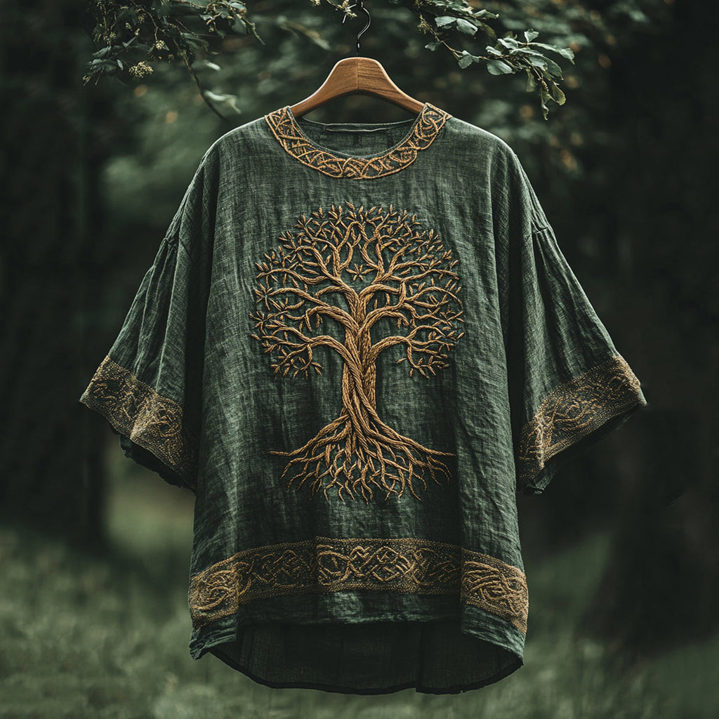 Men's Viking Celtic Mythical Life Stand-up Collar T-shirt artswardrobe
