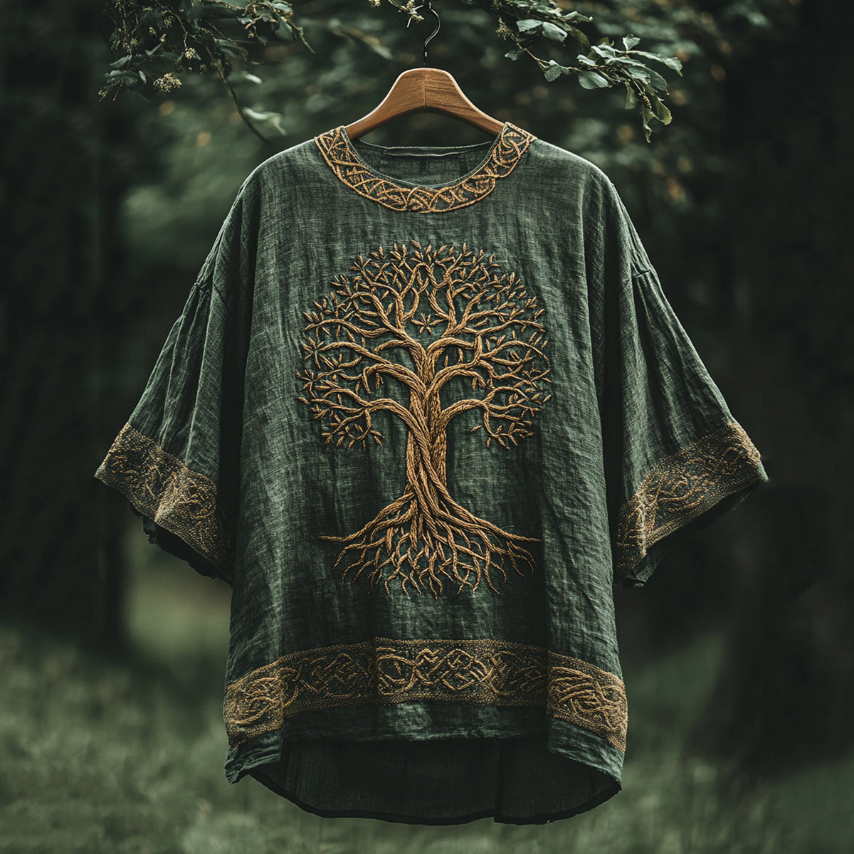 Men's Viking Celtic Mythical Life Stand-up Collar T-shirt artswardrobe
