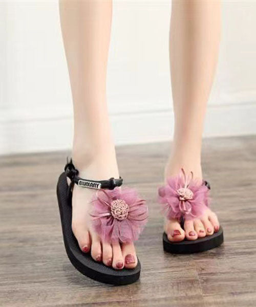 Comfy Splicing Flip Flops Sandals Purple