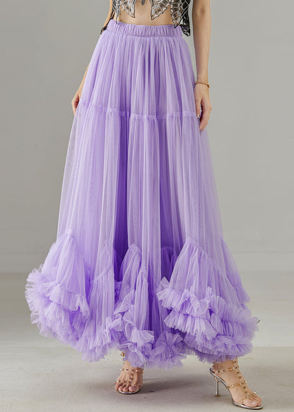 Lavender Silm Fit Tulle Skirt Exra Large Hem Spring