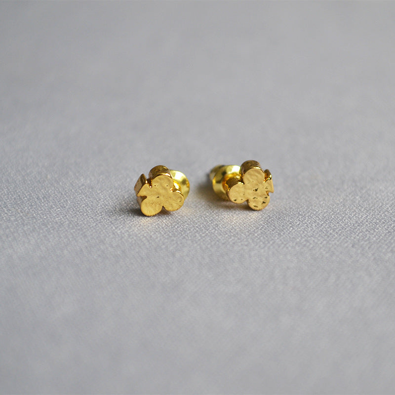 Delicate Artisan Gold Earring