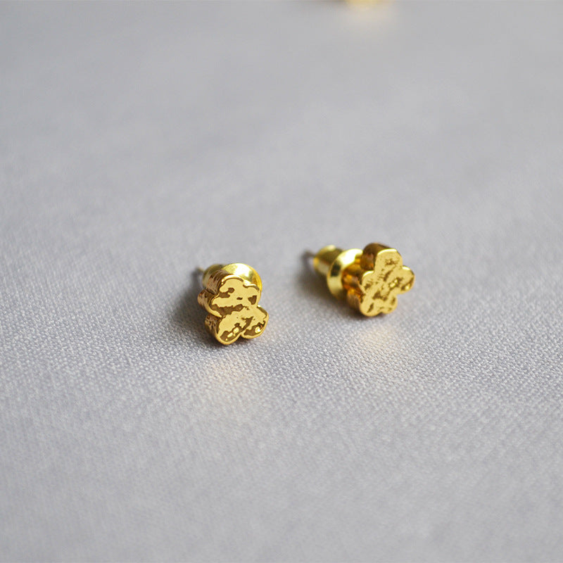 Delicate Artisan Gold Earring