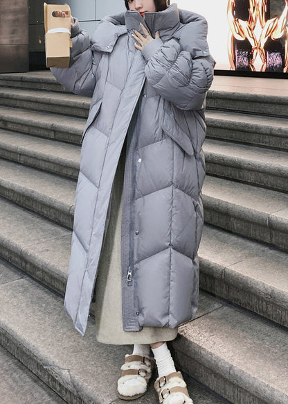 Grey Hooded Warm Canada Goose Jacket Winter