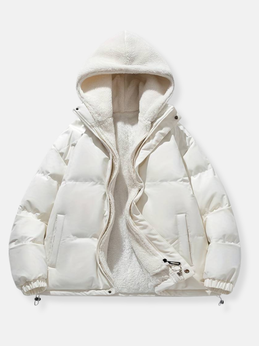 JO | Winter fur coat with zipper