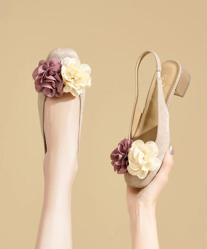 Green Splicing Chunky Sandals