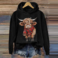 Women's Cute Highland Cow Casual Hoodie artswardrobe