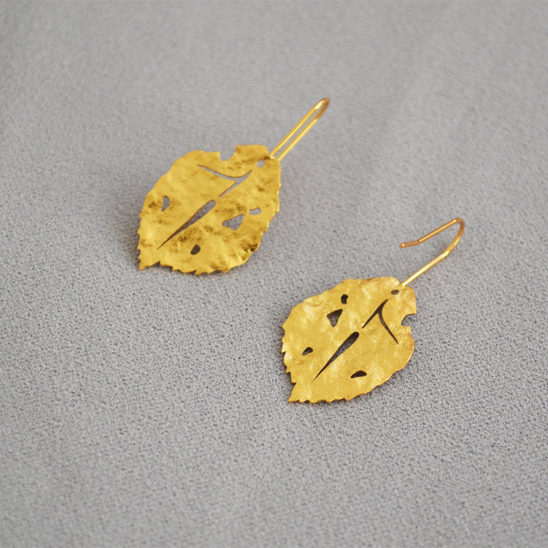 Delicate Artisan Gold Earring