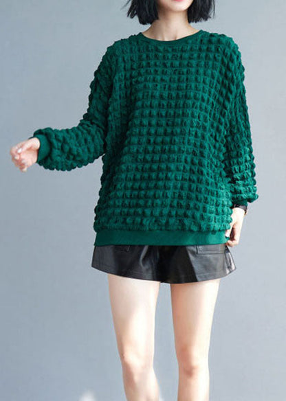 Green O-neck Top Spring