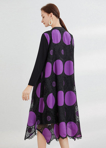 Grey Hollow Out Lace Dresses V Neck Spring