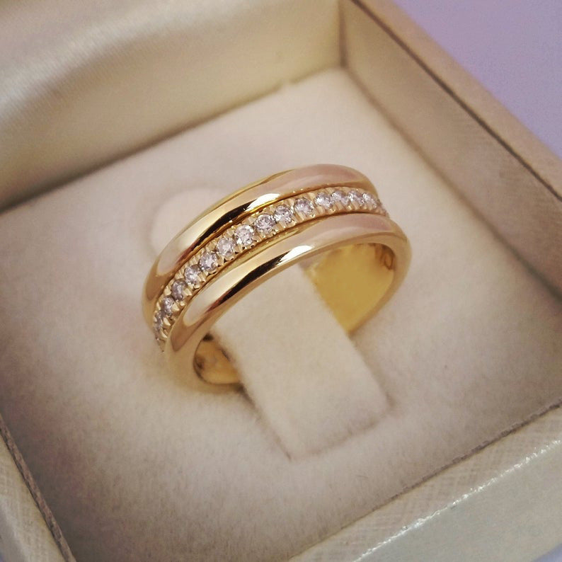 Delicate Artisan Gold Ring