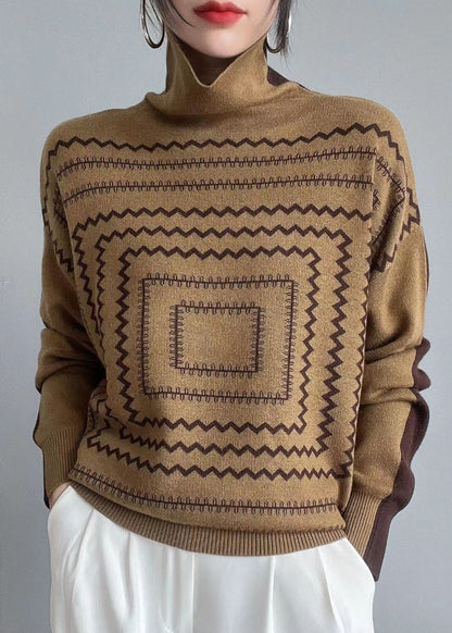 Black Turtleneck Wear on Both Sides Wool Knit Sweaters Fall