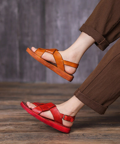 Mulberry Splicing Buckle Strap Platform Walking Sandals
