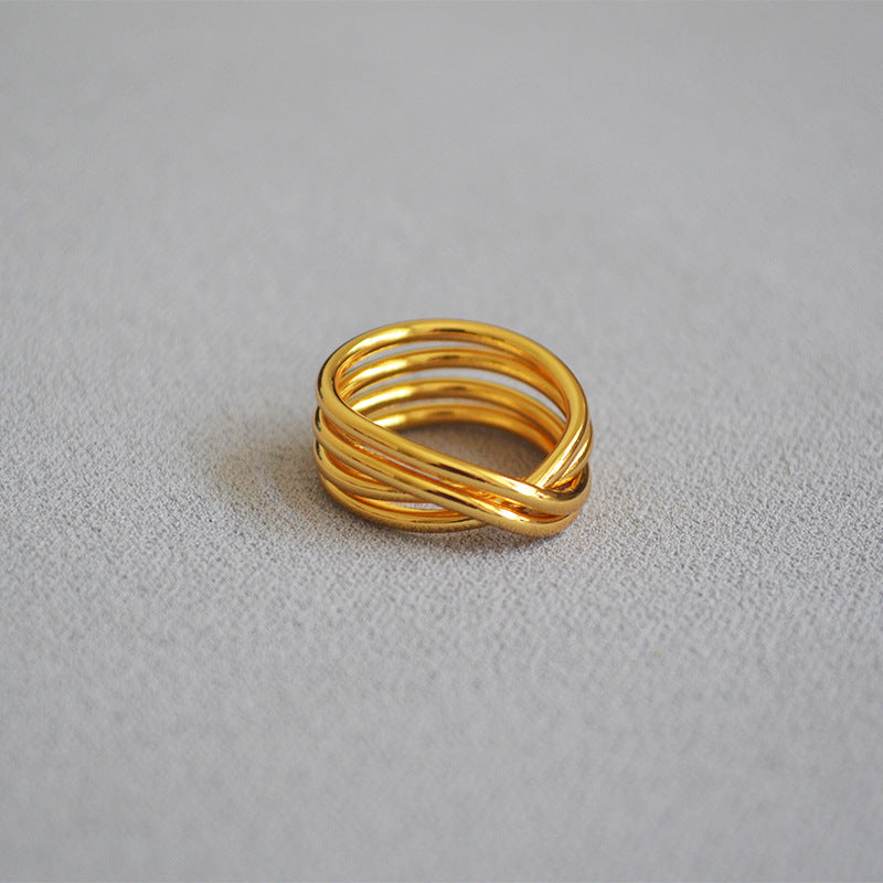 Delicate Artisan Gold Ring