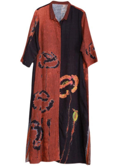 Luxy Black Print Ideas Half Sleeve Summer Coat Dresses