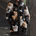 Comstylish Crowded Fuzzy Kittens Cats Cozy Hooded Cardigan