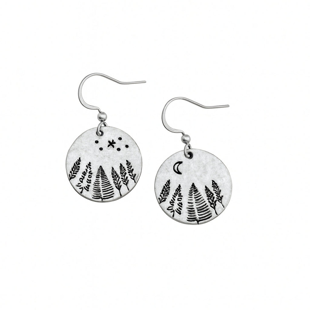 Forest Stamp Rounded Earrings