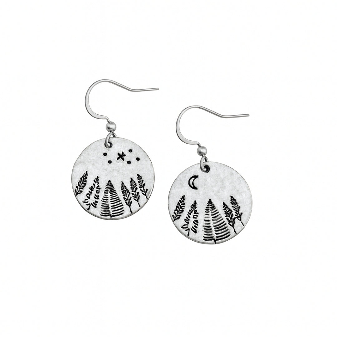 Forest Stamp Rounded Earrings