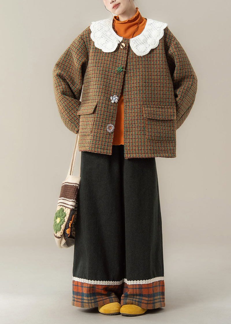 Autumn Winter New Sweet Woolen Coat T Shirt and Pants Set