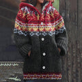 Vintage Icelandic Pattern Knitted Warm Sweater Cardigan elevenforest