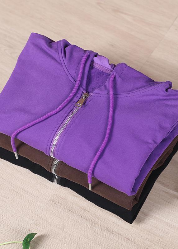 Chocolate Patch Work Zip Up Short Jacket